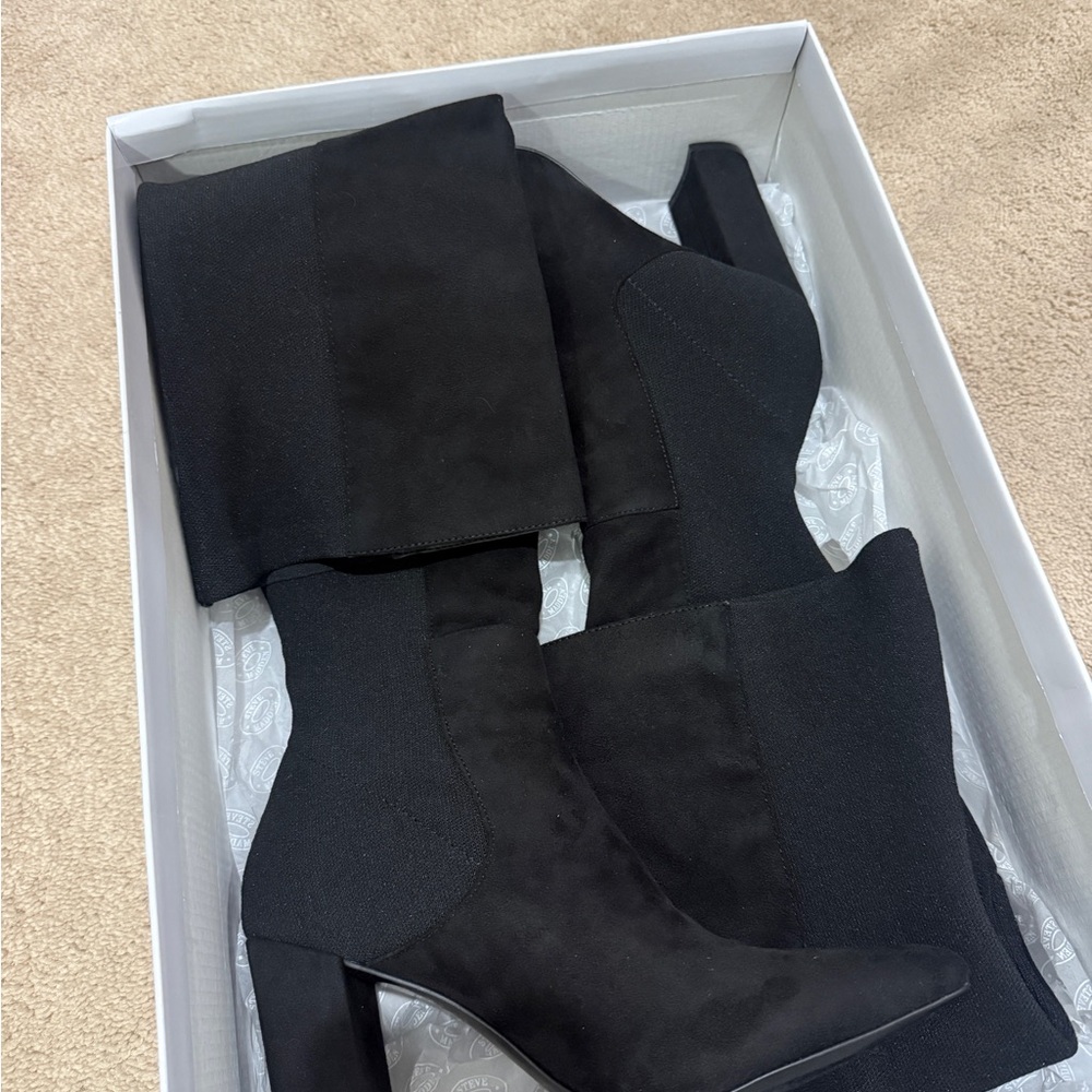 Steve Madden Black Heeled Boots